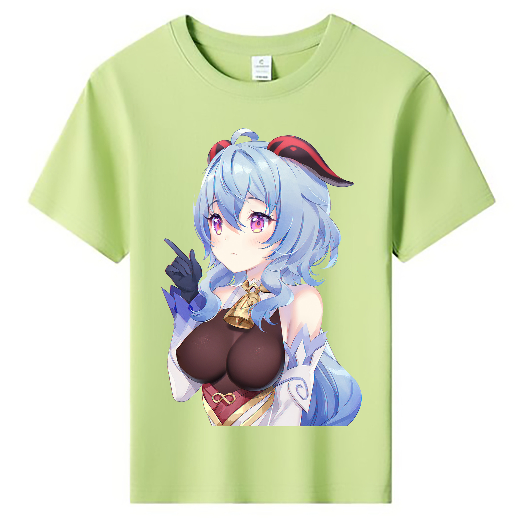 げんし神 甘雨 かんう genshin Ganyu 綿100％キッズTシャツ（フロントプリント）